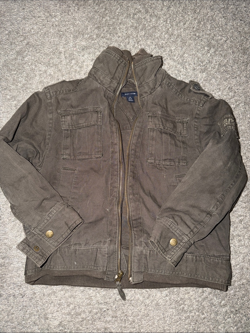Tommy Hilfiger Boys Olive Green Utility Jacket - Picture 2 of 12